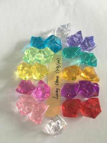 Wholesale Colorful Acrylic Lucky Stone for Decoration